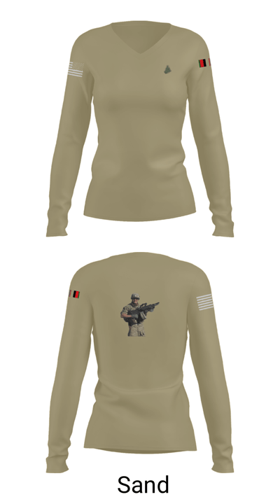 MS ADT SECFOR 6944936 Women's Long Sleeve V-neck Shirt - 97