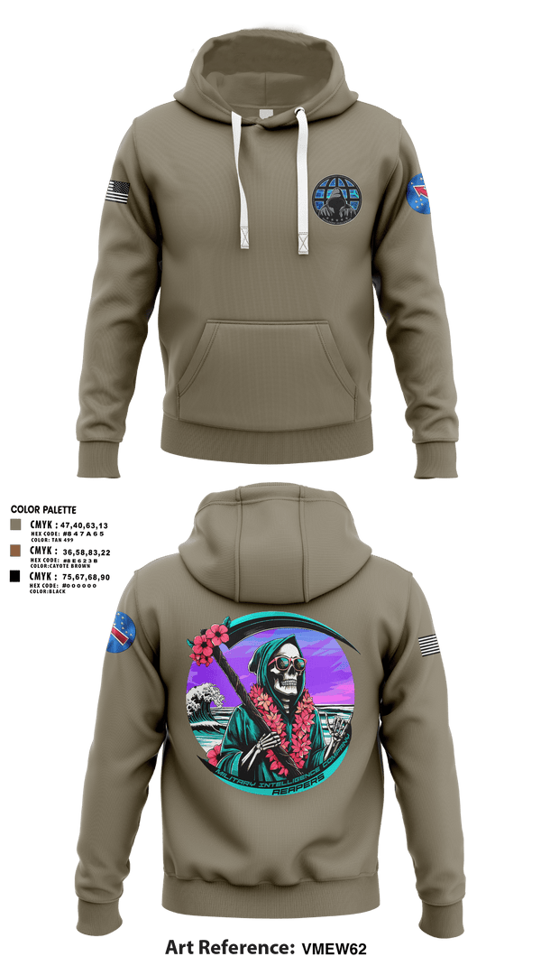 Hoodie, REAPERS, FT SHAFTER, , Teamtime, Team time, sublimation, custom sports apparel, team uniforms, spirit wear, spiritwear, sports uniforms, custom shirts, team store, custom team store, fundraiser sports, apparel fundraiser
