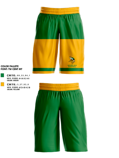 Oxford Hills Comprehensive High School Basketball 93923098 Mens Basketball Shorts 1