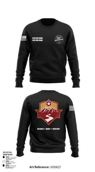 Crew Neck Sweatshirt, Fort Bliss DENTAC, Army, Teamtime, Team time, sublimation, custom sports apparel, team uniforms, spirit wear, spiritwear, sports uniforms, custom shirts, team store, custom team store, fundraiser sports, apparel fundraiser