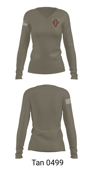 Women's Long Sleeve Vneck Shirt, 7454 MORU, Army, Teamtime, Team time, sublimation, custom sports apparel, team uniforms, spirit wear, spiritwear, sports uniforms, custom shirts, team store, custom team store, fundraiser sports, apparel fundraiser