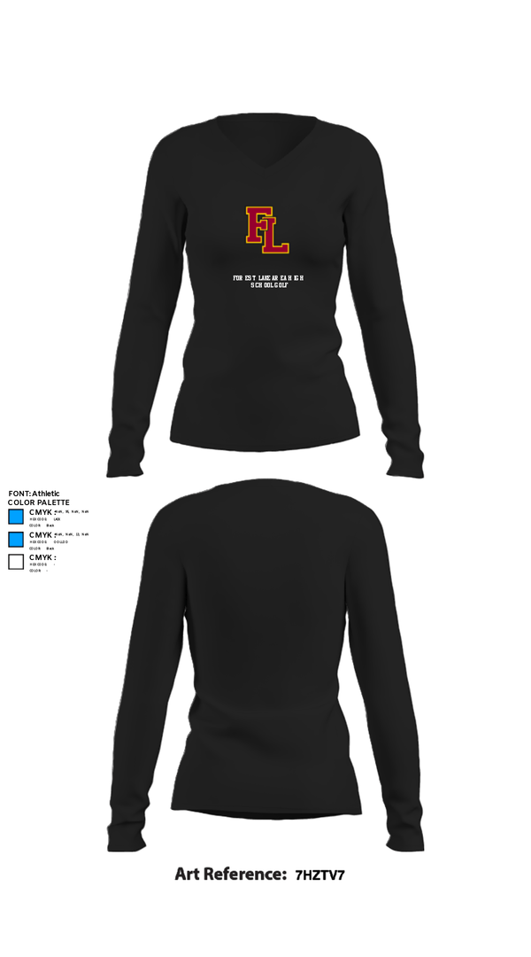 Womens Long Sleeve Vneck Shirt, Forest Lake Area High School Golf, Golf, Teamtime, Team time, sublimation, custom sports apparel, team uniforms, spirit wear, spiritwear, sports uniforms, custom shirts, team store, custom team store, fundraiser sports, apparel fundraiser
