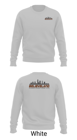Crew Neck Sweatshirt, Believeland Construction LLC, , Teamtime, Team time, sublimation, custom sports apparel, team uniforms, spirit wear, spiritwear, sports uniforms, custom shirts, team store, custom team store, fundraiser sports, apparel fundraiser