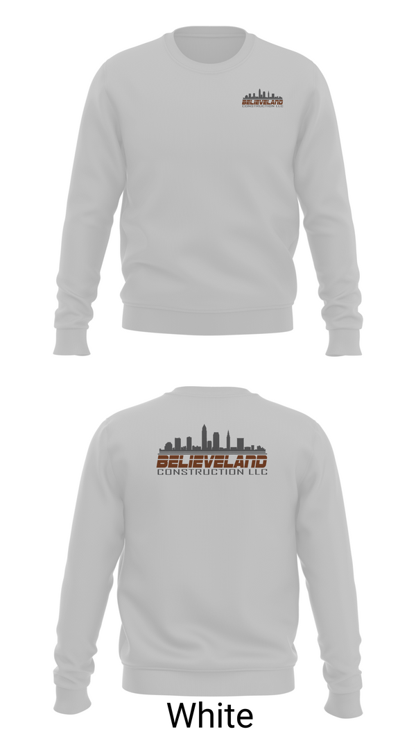 Crew Neck Sweatshirt, Believeland Construction LLC, , Teamtime, Team time, sublimation, custom sports apparel, team uniforms, spirit wear, spiritwear, sports uniforms, custom shirts, team store, custom team store, fundraiser sports, apparel fundraiser