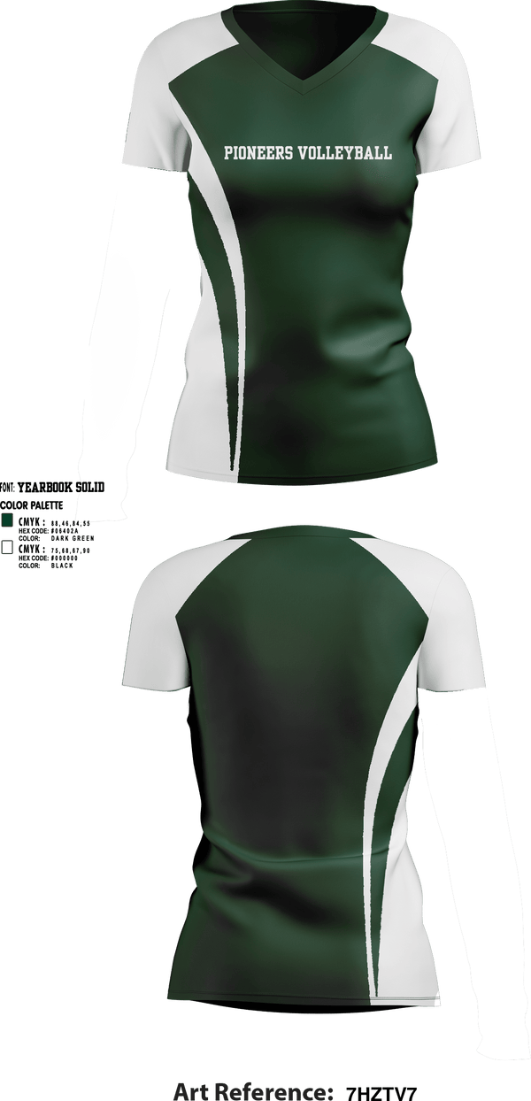 Womens Long Sleeve Vneck Shirt, Pioneers Volleyball, Women's Volleyball, Teamtime, Team time, sublimation, custom sports apparel, team uniforms, spirit wear, spiritwear, sports uniforms, custom shirts, team store, custom team store, fundraiser sports, apparel fundraiser