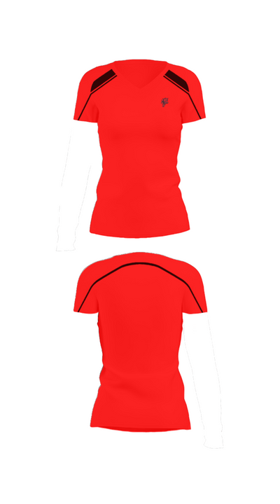 Bay View High School Track 90208055 Women's Short Sleeve V-neck Shirt - 33