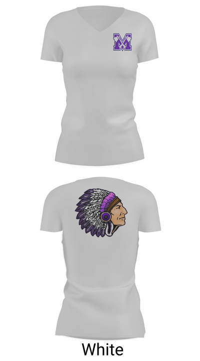 Mount Gilead High School Wrestling 55730415 Women's Short Sleeve V-neck Shirt - 19
