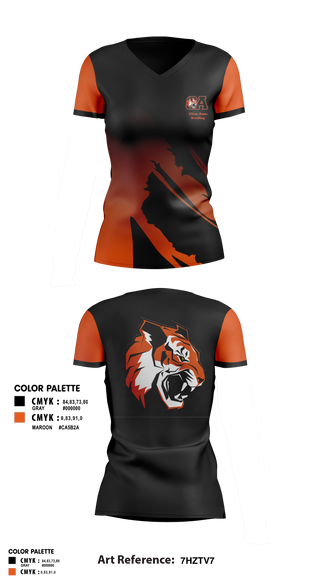 Womens Short Sleeve Vneck Shirt, Oliver Ames High School Wrestling, Wrestling, Teamtime, Team time, sublimation, custom sports apparel, team uniforms, spirit wear, spiritwear, sports uniforms, custom shirts, team store, custom team store, fundraiser sports, apparel fundraiser