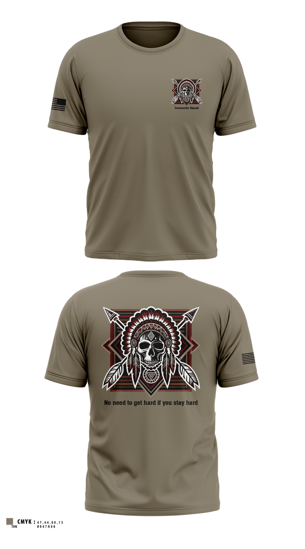 Old School Cotton Feel Shirt, Comanche Squad, Army, Teamtime, Team time, sublimation, custom sports apparel, team uniforms, spirit wear, spiritwear, sports uniforms, custom shirts, team store, custom team store, fundraiser sports, apparel fundraiser