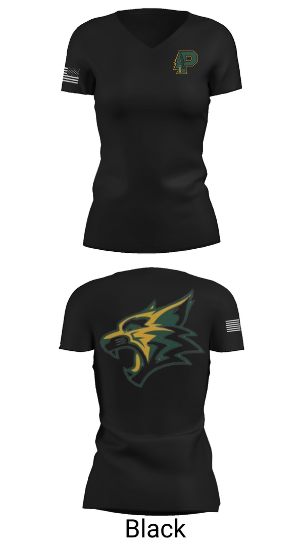 Womens Short Sleeve Vneck Shirt, Paradise High School Bobcats, Swimming, Teamtime, Team time, sublimation, custom sports apparel, team uniforms, spirit wear, spiritwear, sports uniforms, custom shirts, team store, custom team store, fundraiser sports, apparel fundraiser