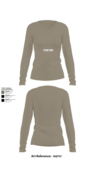 Womens Long Sleeve Vneck Shirt 1, 173rd BSB, , Teamtime, Team time, sublimation, custom sports apparel, team uniforms, spirit wear, spiritwear, sports uniforms, custom shirts, team store, custom team store, fundraiser sports, apparel fundraiser