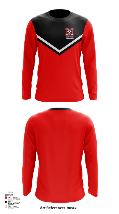 Moscow High School Cheer 68930214 Long Sleeve Performance Shirt - 114