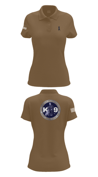 Women's Short Sleeve Performance Polo, Los Alamitos Police K9, Police, Teamtime, Team time, sublimation, custom sports apparel, team uniforms, spirit wear, spiritwear, sports uniforms, custom shirts, team store, custom team store, fundraiser sports, apparel fundraiser