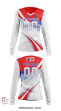 Lady Warriors 17642628 Women's Long Sleeve V-neck Shirt - 124