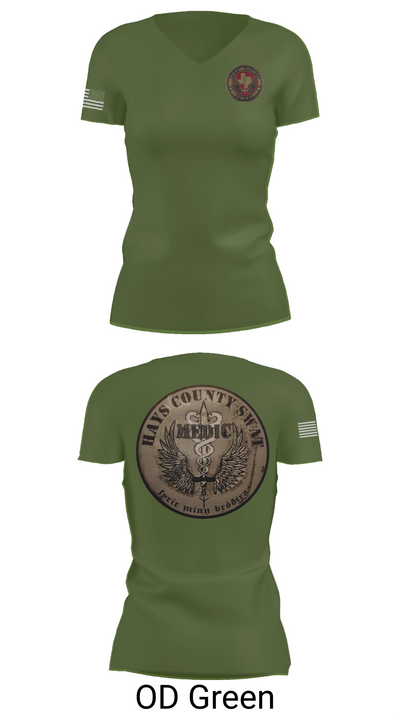 Hays County SWAT 65771365 Women's Short Sleeve V-neck Shirt - 46