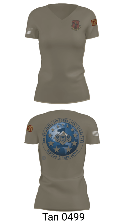 186 Air Refueling Wing 26529020 Women's Short Sleeve V-neck Shirt - 68
