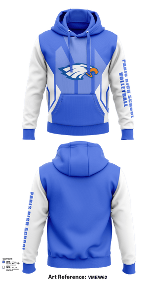 Hoodie, Paris High School Volleyball, Women's Volleyball, Teamtime, Team time, sublimation, custom sports apparel, team uniforms, spirit wear, spiritwear, sports uniforms, custom shirts, team store, custom team store, fundraiser sports, apparel fundraiser