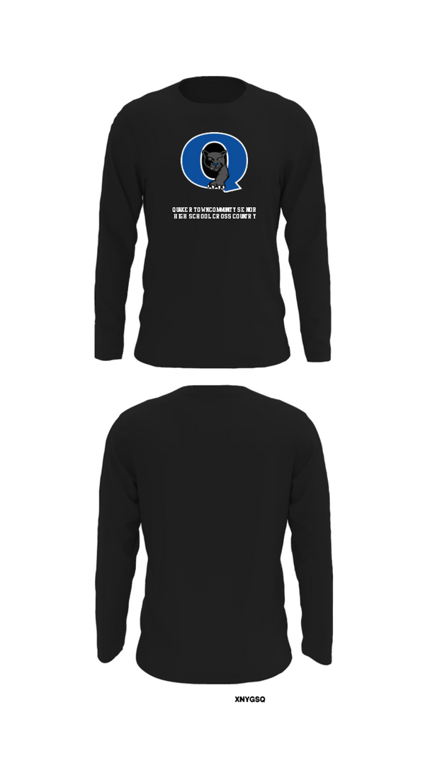 Long Sleeve Performance Shirt, Quakertown Community Senior High School Cross Country, Cross Country, Teamtime, Team time, sublimation, custom sports apparel, team uniforms, spirit wear, spiritwear, sports uniforms, custom shirts, team store, custom team store, fundraiser sports, apparel fundraiser