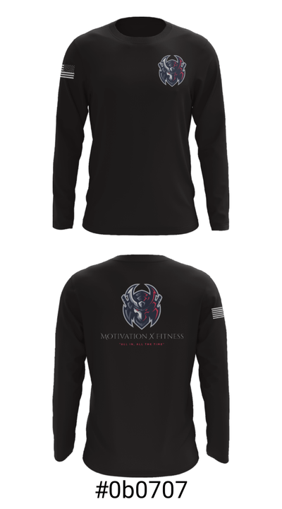 Motivation X Fitness, LLC 48657682 Long Sleeve Performance Shirt - 18