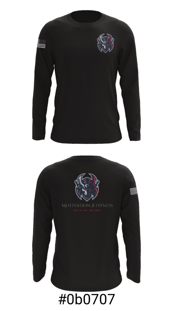 Long Sleeve Performance Shirt, Motivation X Fitness, LLC, , Teamtime, Team time, sublimation, custom sports apparel, team uniforms, spirit wear, spiritwear, sports uniforms, custom shirts, team store, custom team store, fundraiser sports, apparel fundraiser