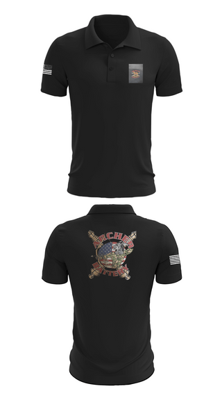 Short Sleeve Performance Polo, Archer Battery 2-2 FA, Army, Teamtime, Team time, sublimation, custom sports apparel, team uniforms, spirit wear, spiritwear, sports uniforms, custom shirts, team store, custom team store, fundraiser sports, apparel fundraiser