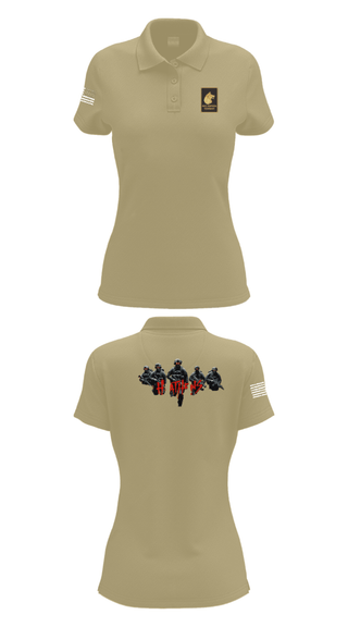 Women's Short Sleeve Performance Polo, Alpha Company  2-27, Army, Teamtime, Team time, sublimation, custom sports apparel, team uniforms, spirit wear, spiritwear, sports uniforms, custom shirts, team store, custom team store, fundraiser sports, apparel fundraiser