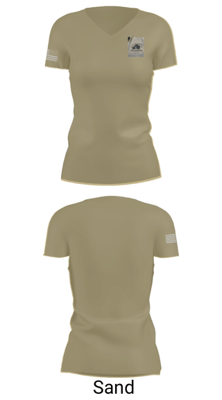 Women's Short Sleeve Vneck Shirt, Camp Blanding Museum, Army, Teamtime, Team time, sublimation, custom sports apparel, team uniforms, spirit wear, spiritwear, sports uniforms, custom shirts, team store, custom team store, fundraiser sports, apparel fundraiser