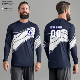Long Sleeve Performance Shirt, Mustangs Volleyball, Men's Volleyball, Teamtime, Team time, sublimation, custom sports apparel, team uniforms, spirit wear, spiritwear, sports uniforms, custom shirts, team store, custom team store, fundraiser sports, apparel fundraiser