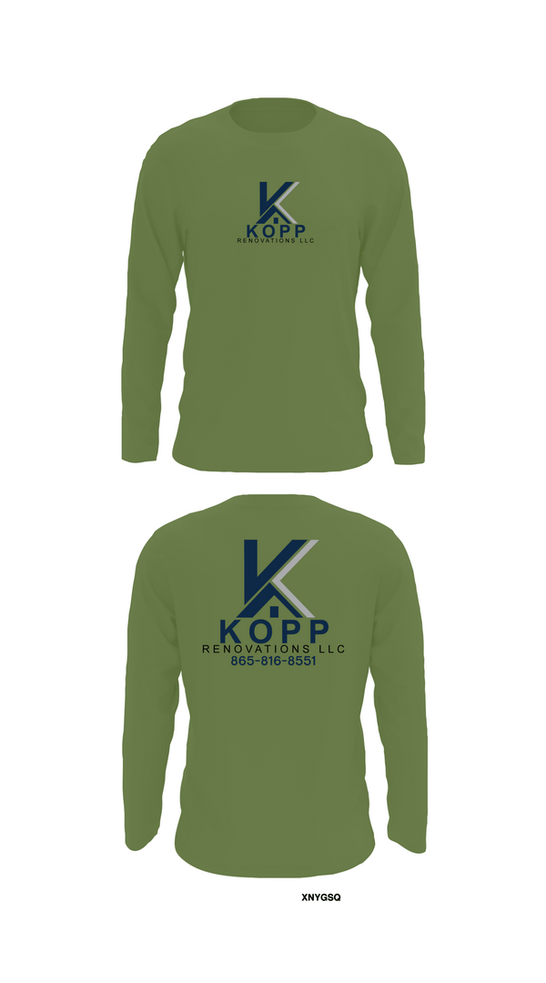 Long Sleeve Performance Shirt, Kopp Renovations, , Teamtime, Team time, sublimation, custom sports apparel, team uniforms, spirit wear, spiritwear, sports uniforms, custom shirts, team store, custom team store, fundraiser sports, apparel fundraiser