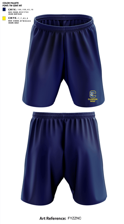Clawson High School Golf 47401865 Athletic Shorts With Pockets - 1