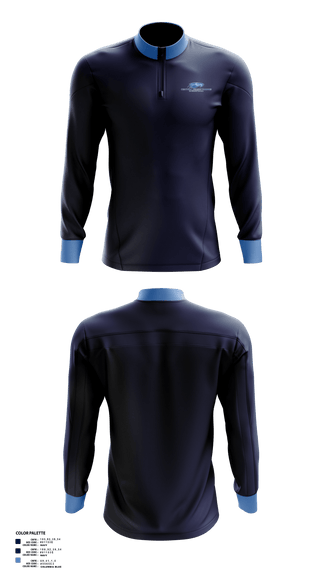 Quarter Zip Jacket, Central Jersey Hawks Basketball, Women's Basketball, Teamtime, Team time, sublimation, custom sports apparel, team uniforms, spirit wear, spiritwear, sports uniforms, custom shirts, team store, custom team store, fundraiser sports, apparel fundraiser