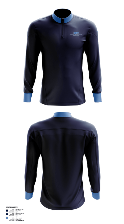 Central Jersey Hawks Basketball 94316888 Quarter Zip Jacket - 1