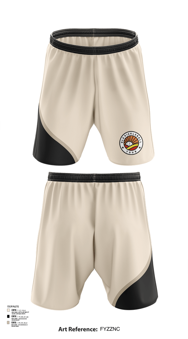Athletic Shorts With Pockets, Ole Pickleball Tour, , Teamtime, Team time, sublimation, custom sports apparel, team uniforms, spirit wear, spiritwear, sports uniforms, custom shirts, team store, custom team store, fundraiser sports, apparel fundraiser