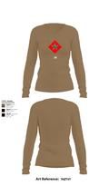 1/6 58710445 Women's Long Sleeve V-neck Shirt -1 2