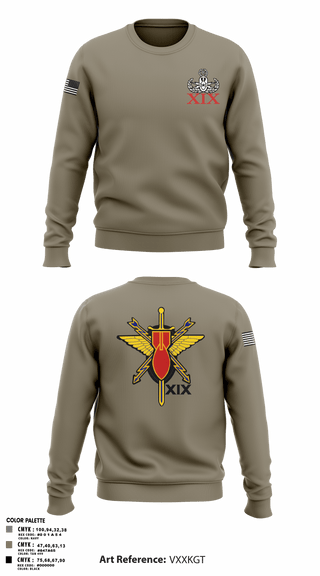 Crew Neck Sweatshirt, 19th EOD, Air Force, Teamtime, Team time, sublimation, custom sports apparel, team uniforms, spirit wear, spiritwear, sports uniforms, custom shirts, team store, custom team store, fundraiser sports, apparel fundraiser