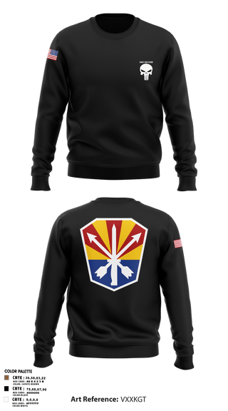 Crew Neck Sweatshirt, HHC 153 CSSB, National Guard, Teamtime, Team time, sublimation, custom sports apparel, team uniforms, spirit wear, spiritwear, sports uniforms, custom shirts, team store, custom team store, fundraiser sports, apparel fundraiser