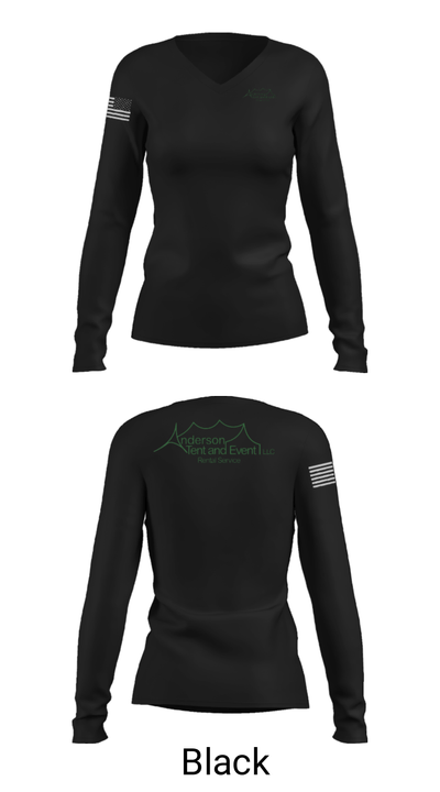 Anderson Tent&Event LLC 85798221 Women's Long Sleeve V-neck Shirt - 35