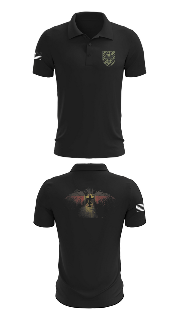 Short Sleeve Performance Polo, 3./HSchRgt1, Army, Teamtime, Team time, sublimation, custom sports apparel, team uniforms, spirit wear, spiritwear, sports uniforms, custom shirts, team store, custom team store, fundraiser sports, apparel fundraiser