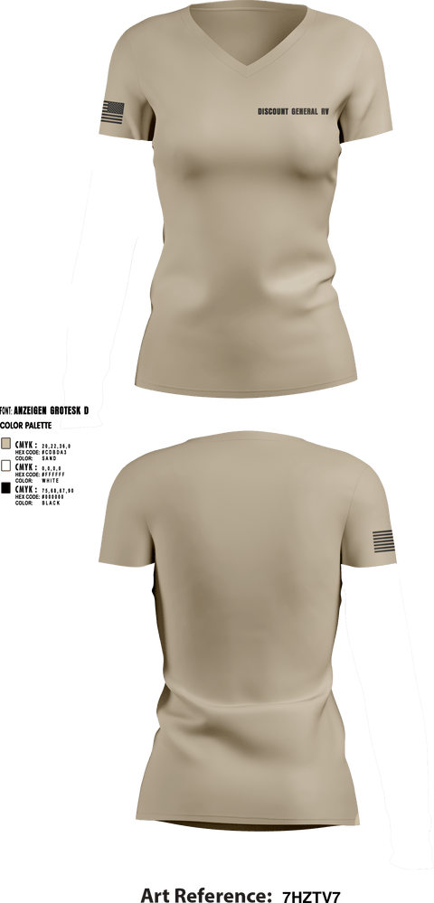 Womens Short Sleeve Vneck Shirt, Discount General RV, , Teamtime, Team time, sublimation, custom sports apparel, team uniforms, spirit wear, spiritwear, sports uniforms, custom shirts, team store, custom team store, fundraiser sports, apparel fundraiser