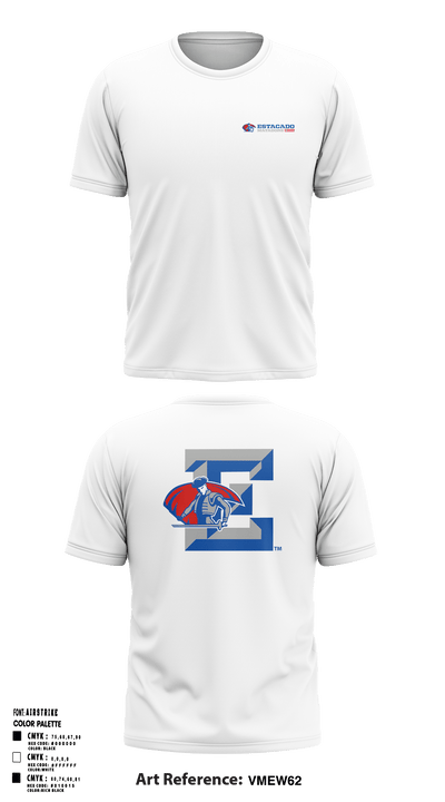 Estacado High School Cheer 9310800 Short Sleeve Performance Shirt - 44