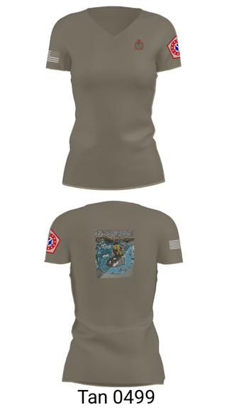 Women's Short Sleeve Vneck Shirt, 34th DSB, Army, Teamtime, Team time, sublimation, custom sports apparel, team uniforms, spirit wear, spiritwear, sports uniforms, custom shirts, team store, custom team store, fundraiser sports, apparel fundraiser
