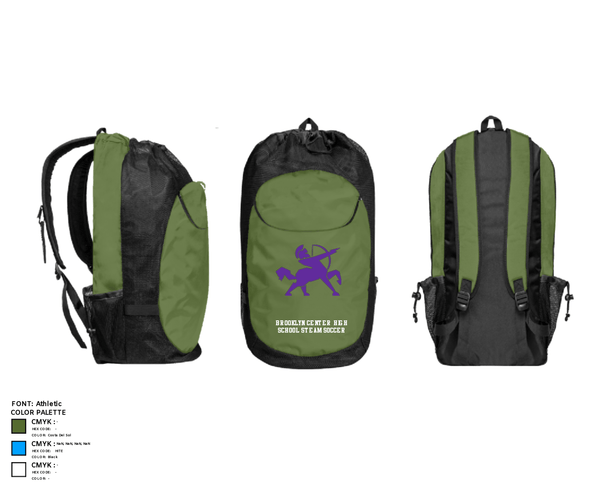 Gear Bag, Brooklyn Center High School Steam Soccer, Men's Soccer, Teamtime, Team time, sublimation, custom sports apparel, team uniforms, spirit wear, spiritwear, sports uniforms, custom shirts, team store, custom team store, fundraiser sports, apparel fundraiser