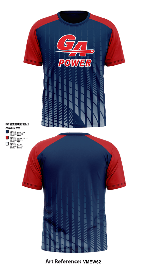 Short Sleeve Performance Shirt, GA Power Rhoades 12u and 16u, Softball, Teamtime, Team time, sublimation, custom sports apparel, team uniforms, spirit wear, spiritwear, sports uniforms, custom shirts, team store, custom team store, fundraiser sports, apparel fundraiser