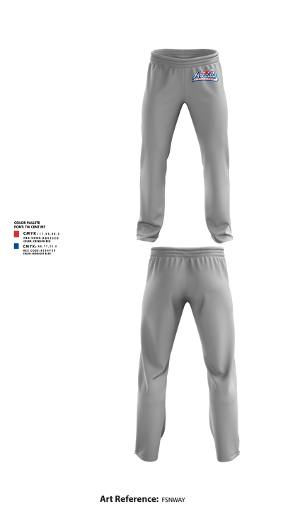 Arcadia Little League Baseball 71196264 Sweatpants - 1