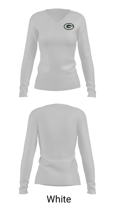 Glenvar High School Track 95759038 Women's Long Sleeve V-neck Shirt - 6