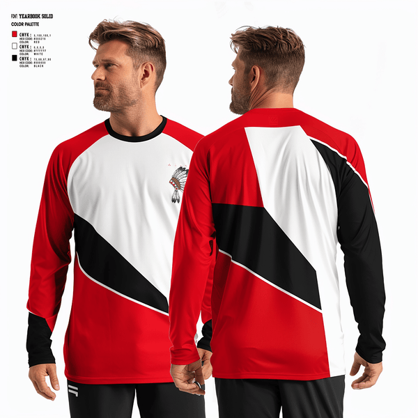 Long Sleeve Performance Shirt, Kootenai Junior High School, Men's Volleyball, Teamtime, Team time, sublimation, custom sports apparel, team uniforms, spirit wear, spiritwear, sports uniforms, custom shirts, team store, custom team store, fundraiser sports, apparel fundraiser