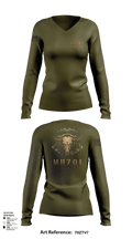 Ranch MH701 27250348 Women's Long Sleeve V-neck Shirt - 102