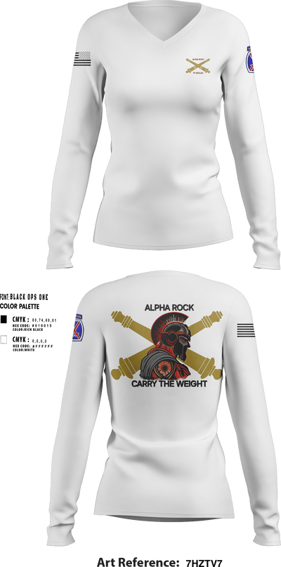ALPHA ROCK 20137343 Women's Long Sleeve V-neck Shirt - 255