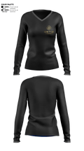 ORTIZ 74719771 Women's Long Sleeve V-neck Shirt -1 1