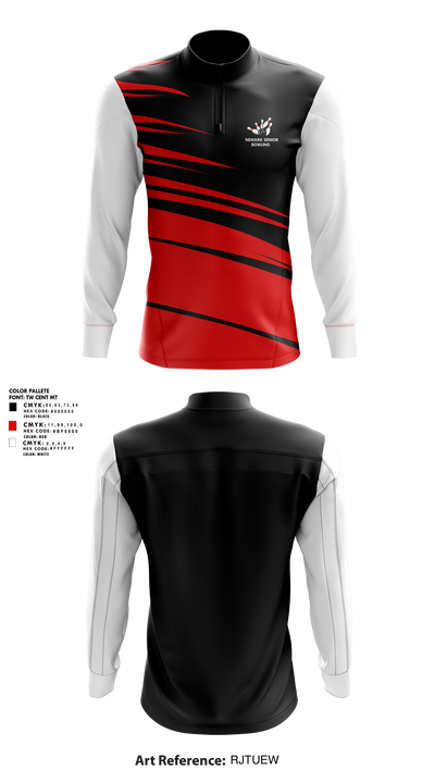 Newark Senior High School Bowling 11760566 Quarter Zip Jacket - 1